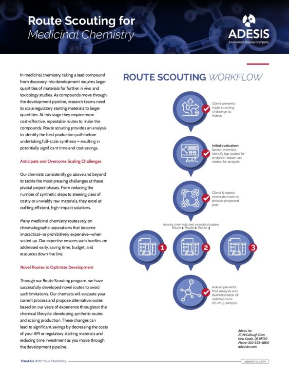 Route Scouting for Medicinal Chemistry